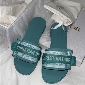 Dior Blue Slide Sandals
